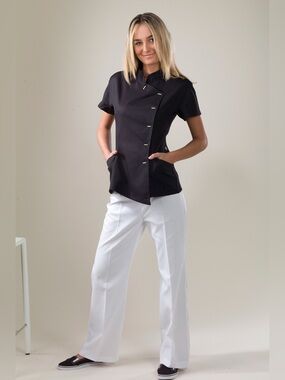 French professional Monique Mathieu Paris aesthetician/spa tunic coat